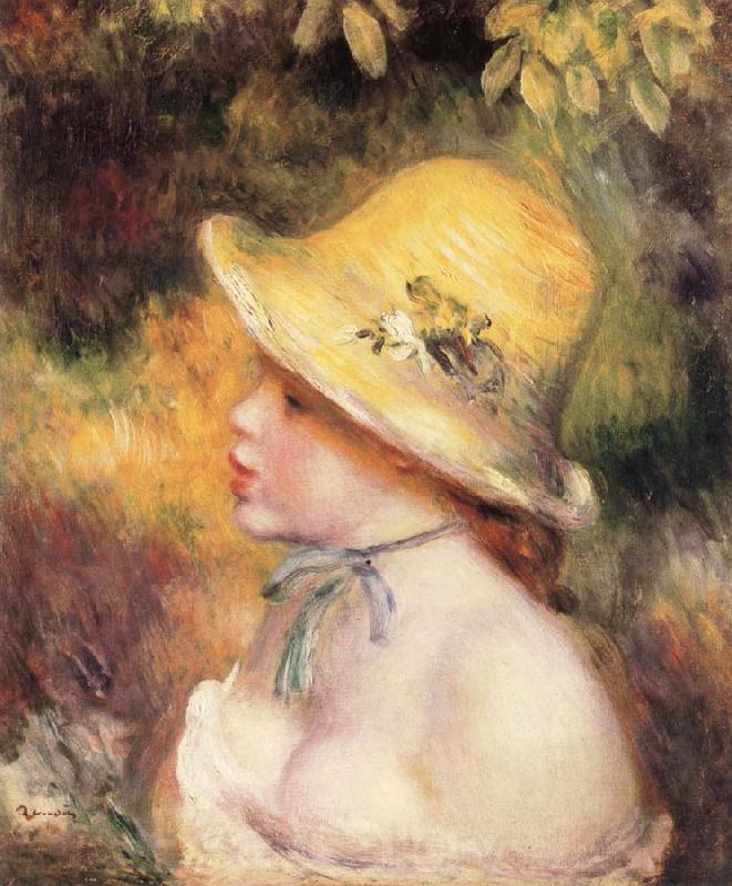 Pierre Renoir Young Girl in a Straw Hat
